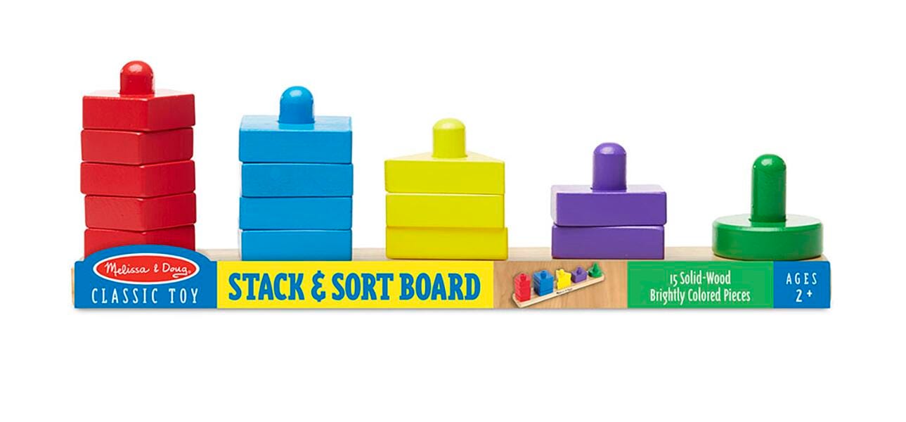 Image for Melissa & Doug Stack and Sort Board, 16 Pieces from School Specialty