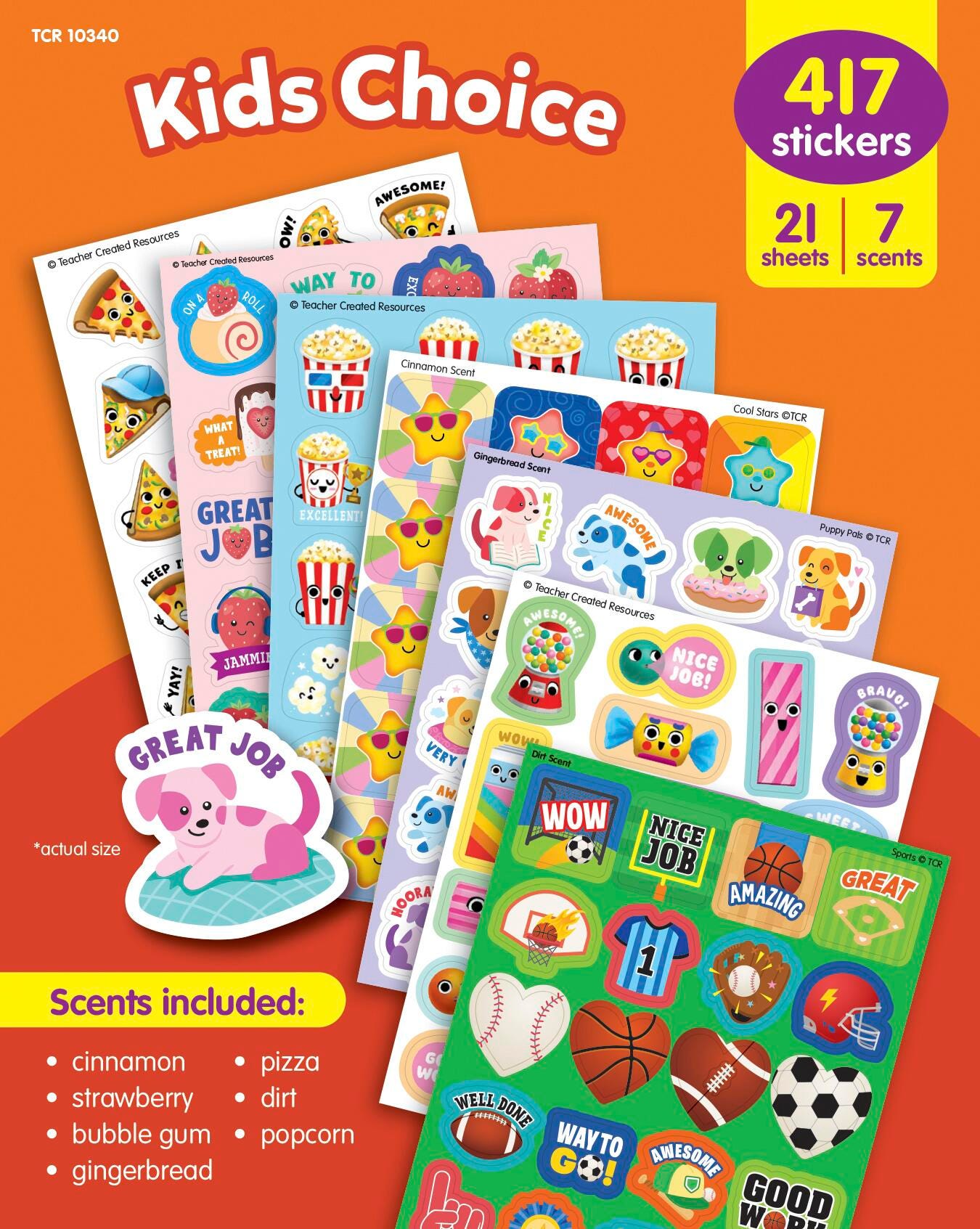 Image for Teacher Created Resources Smelly Stickers, Kids Choice, Pack of 417 from School Specialty
