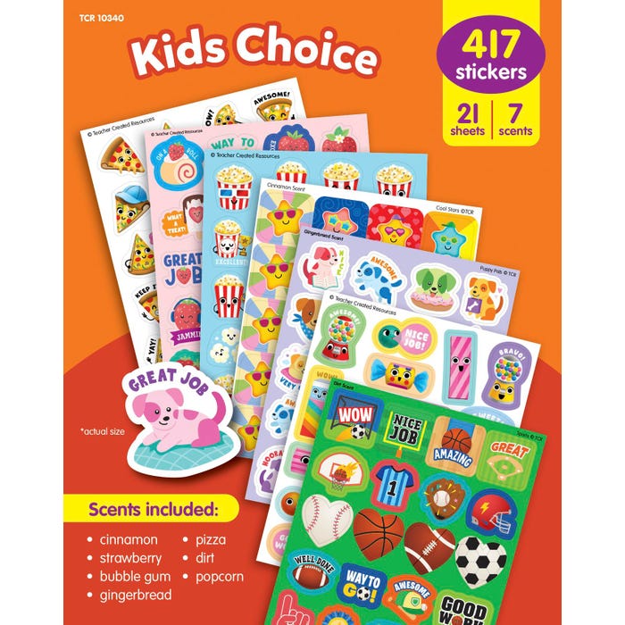 Teacher Created Resources Smelly Stickers, Kids Choice, Pack of 417