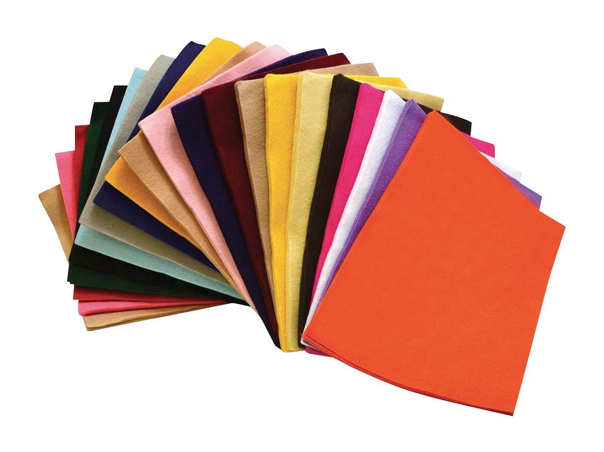 Image for Polyester Felt - Pkg. of 100, 9 in. x 12 in. Assorted Colors from School Specialty