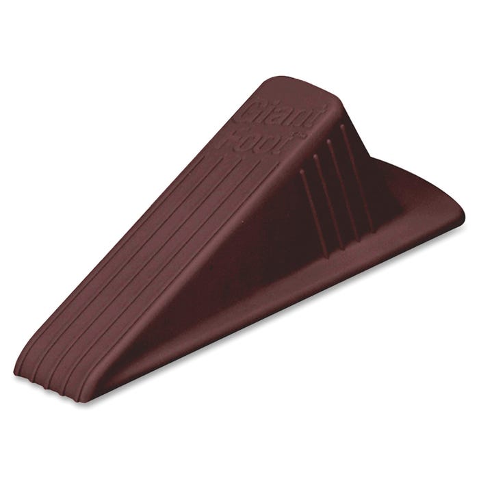 Master Caster Giant Foot Non-Skid Doorstop, 3-1/2 in W X 6-3/4 in D X 2 in H, Vulcanized Rubber, Brown