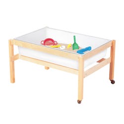 Childcraft Sand and Water Table, White Tub, 42-3/8 x 30-1/8 x 23 Inches 295991