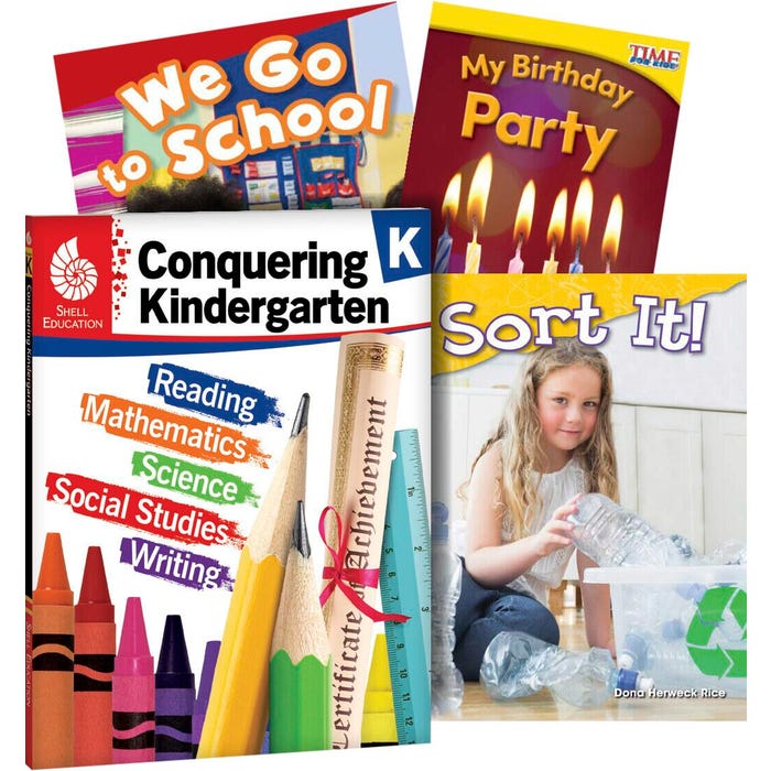 Teacher Created Materials Learn-at-Home Conquering Kindergarten, Set of 4