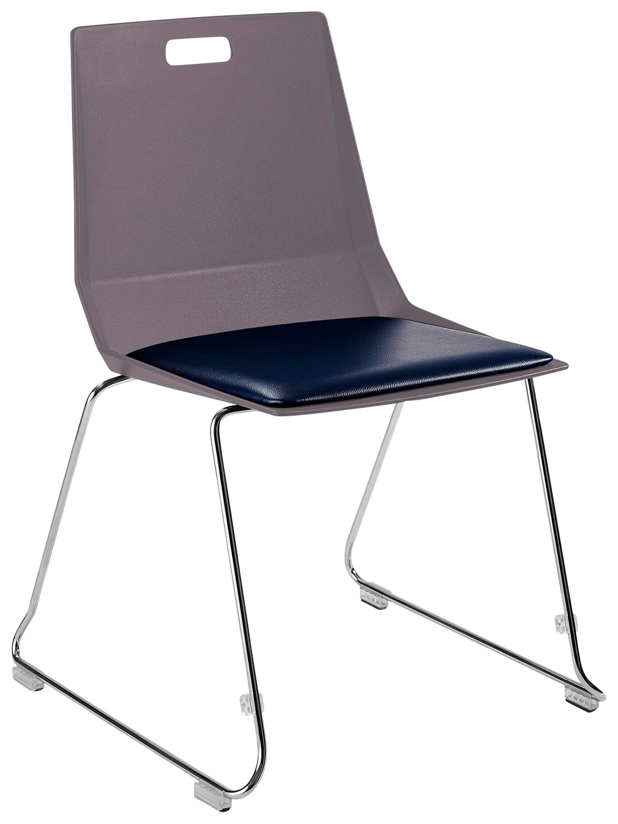 National Public Seating LuvraFlex Chair, 17.5 Inch Seat Height, Stackable, Padded Seat 4001931