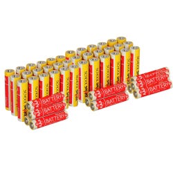 School Smart Alkaline Batteries, AAA, Pack of 48