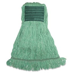 Genuine Joe Synthetic Blend Wide Band Medium Mophead, Green, Pack of 12