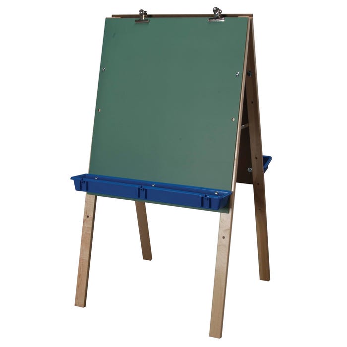Childcraft Basic Double Adjustable Easel, Chalkboard Panels, 24 x 23-5/8 x 44-3/4 Inches