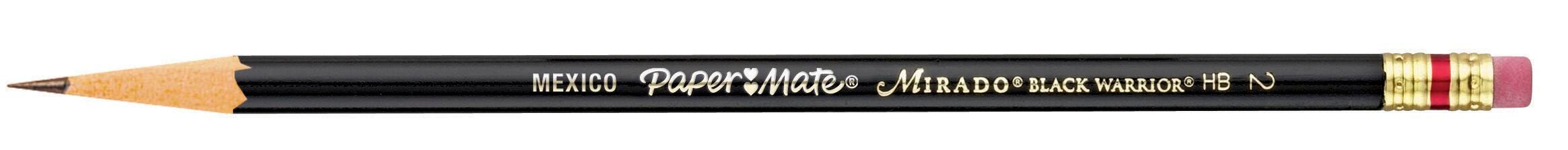 Paper Mate Mirado Black Warrior Pencils, HB No 2, Black, Pack of 12 1400817