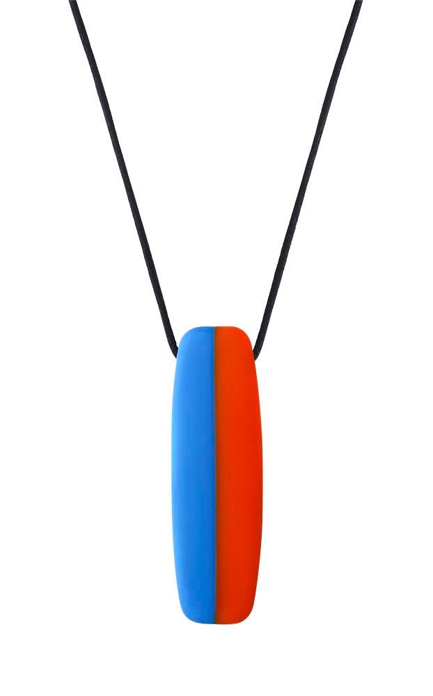 Chewigem Chewable Toggle Board, Blue Orange Polished, Item Number 2103437