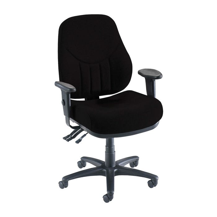 Lorell Baily Multi-Task Chair, Black, 26-7/8 W x 26 D x 39 - 42-1/2 H in