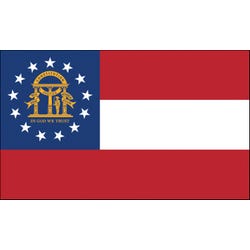 Image for Annin Georgia State Flag, Heavy Weight Nylon, Outdoor, 3 x 5 Feet from School Specialty