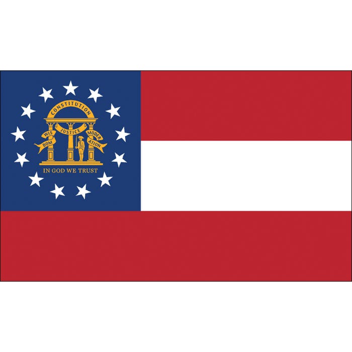 Annin Georgia State Flag, Nylon, Indoor, 3 x 5 Feet