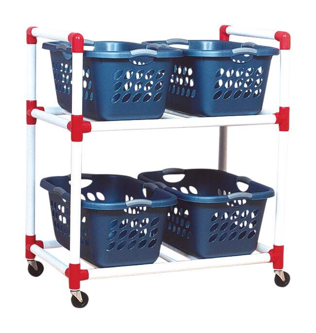 Image for Duracart Carry All Cart with 4 Baskets, 40 x 18 x 46 Inches from School Specialty