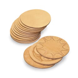 ReaLeather Oak Leather Coaster Group Pack, 3-1/2 Inch, Pack of 12