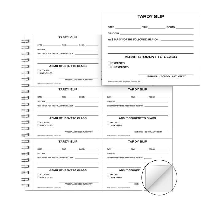 Hammond & Stephens Carbonless Record Book with 300 Tardy Slips