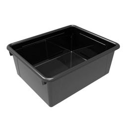School Smart Deep Storage Bin, Letter Size, 10-3/4 x 13-3/8 x 5-1/4 Inches, Black 2019910
