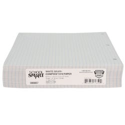 School Smart Graph Grid Paper, 3-Hole Punched, 8-1/2 x 11 Inches, 500 Sheets 086667