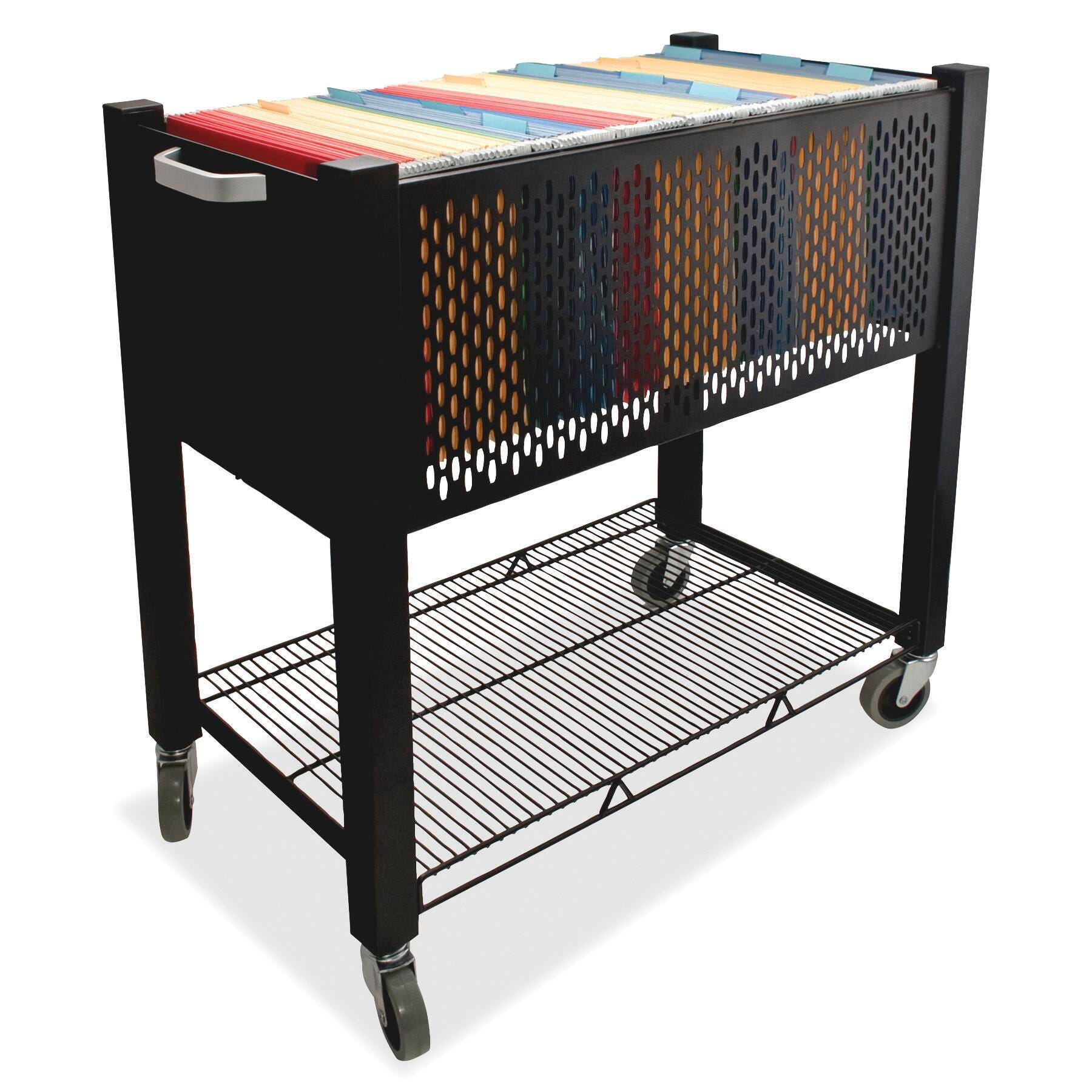 Vertiflex InstaCart Open Top File Cart, 14 x 27 x 28 Inches, Black, Item Number 1506615