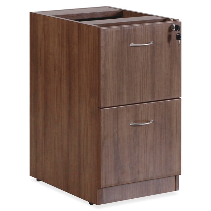 Lorell Walnut Laminate Office Suite Desking, Pedestal, F/F Fixed, 15-1/2 x 21-7/8 x 28-1/2 Inches, Walnut