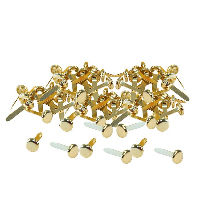 School Smart Prong Fasteners, 3/4 Inches, Size 3, Brass Plated, Pack of 100