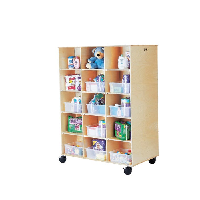 Jonti-Craft Big Twin Storage Unit with Casters, 48 x 27 x 65 Inches