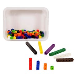 School Smart Linking Manipulative Cubes, Assorted Colors, Set of 400 2102815