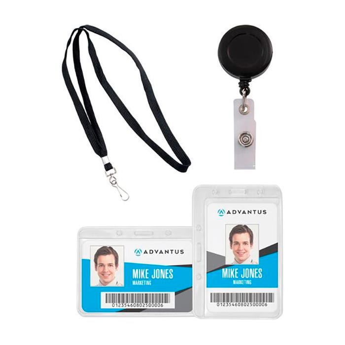 Advantus Badge Holder Bundle, Pack of 100 Assorted