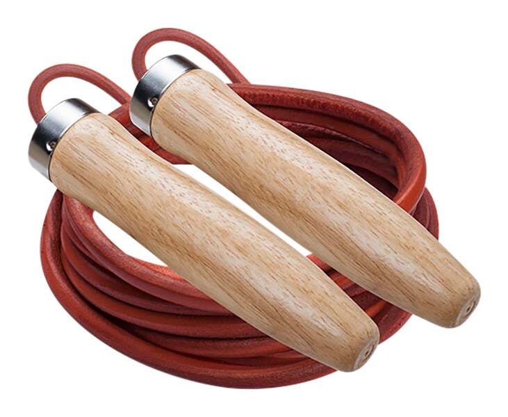 Champion Sports 9 Foot HW Leather Ball Bearing Jump Rope 1558342