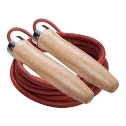 Champion Sports 9 Foot HW Leather Ball Bearing Jump Rope 1558342