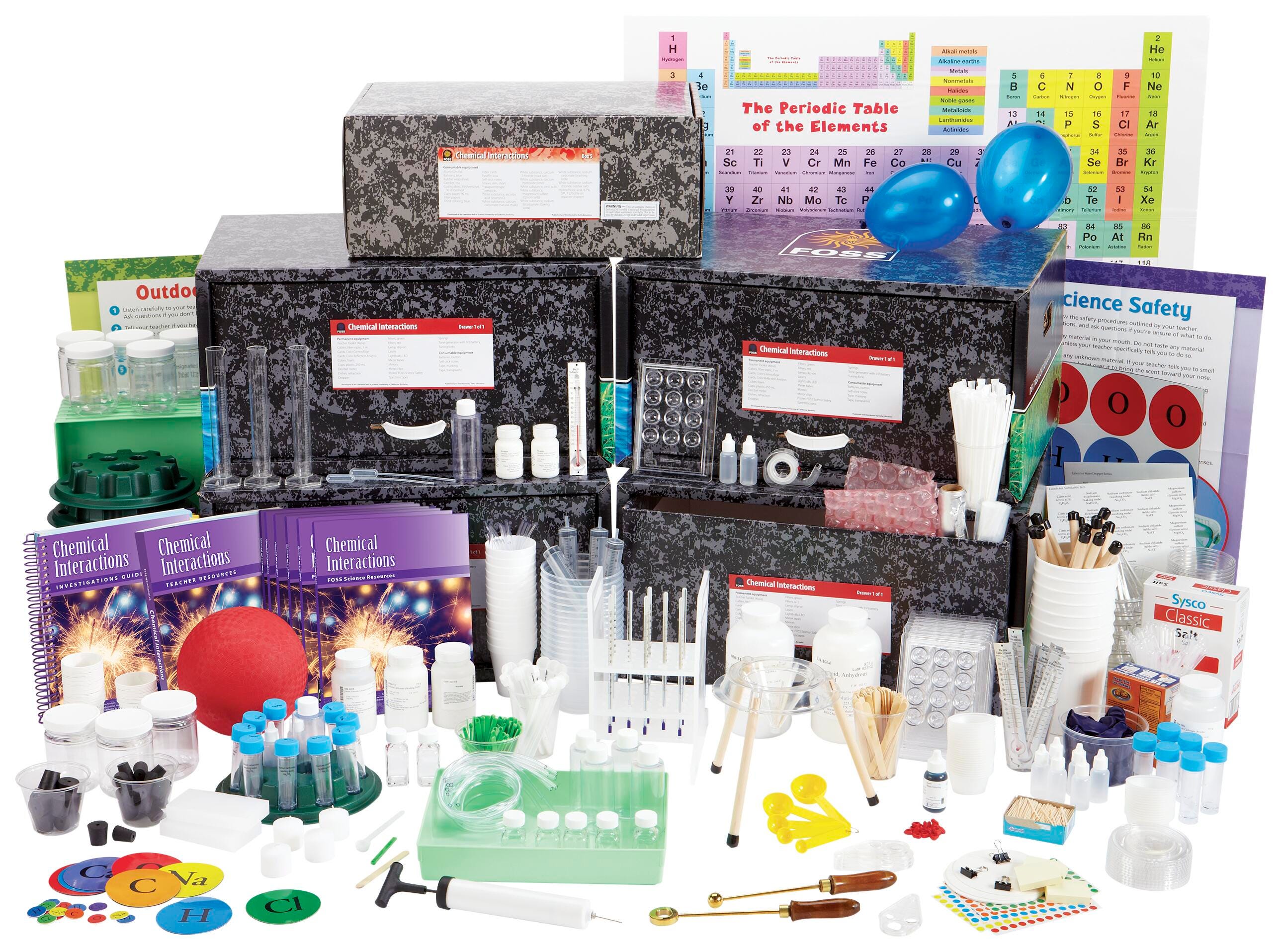 FOSS Next Generation Middle School Chemical Interactions Complete Kit, Print and Digital Edition, with 160 Seats Digital Access, Item Number 1558463