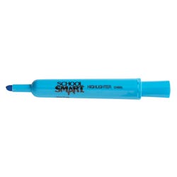School Smart Tank Style Highlighters, Chisel Tip, Blue, Pack of 12 1354267