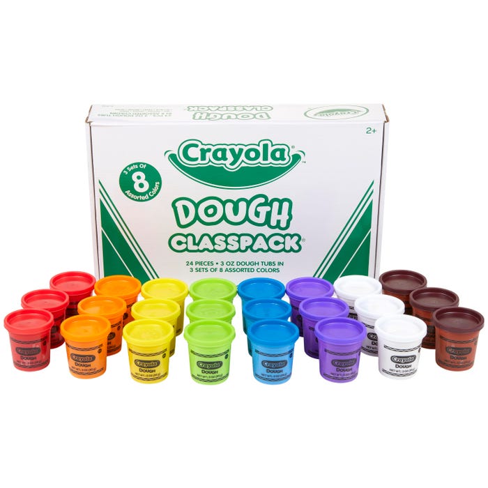 Crayola Dough Pate Classpack, 3 Ounce Tubs, Assorted Colors, Set of 24