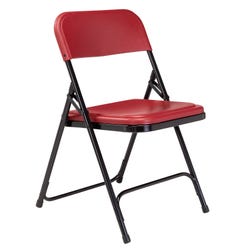National Public Seating 800 Series Premium Lightweight Plastic Folding Chair, Burgundy, 18-3/4 x 20-3/4 x 29-3/4 Inches, Item Number 2051337