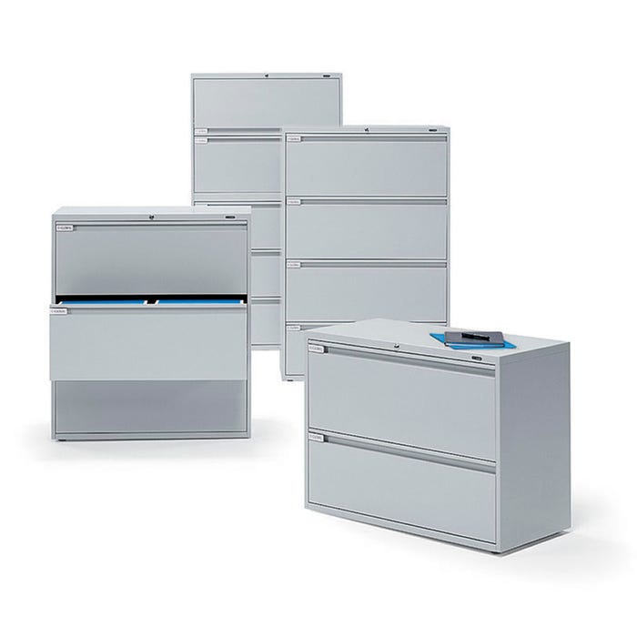 Global Industries 9300P 4-Drawer Locking Lateral File Cabinet