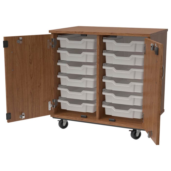 Classroom Select Expanse Series Mobile Tote Storage Rail, 3 Inch Totes