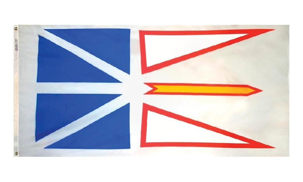 Image for Annin Newfoundland Flag, Nylon, 3 x 6 Inches from School Specialty