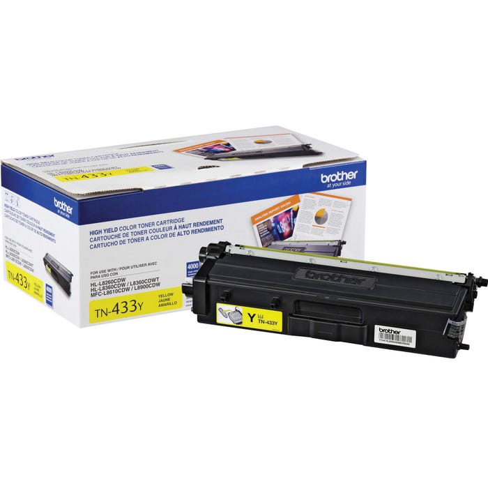Brother Ink Toner Cartridge, TN433Y, Yellow