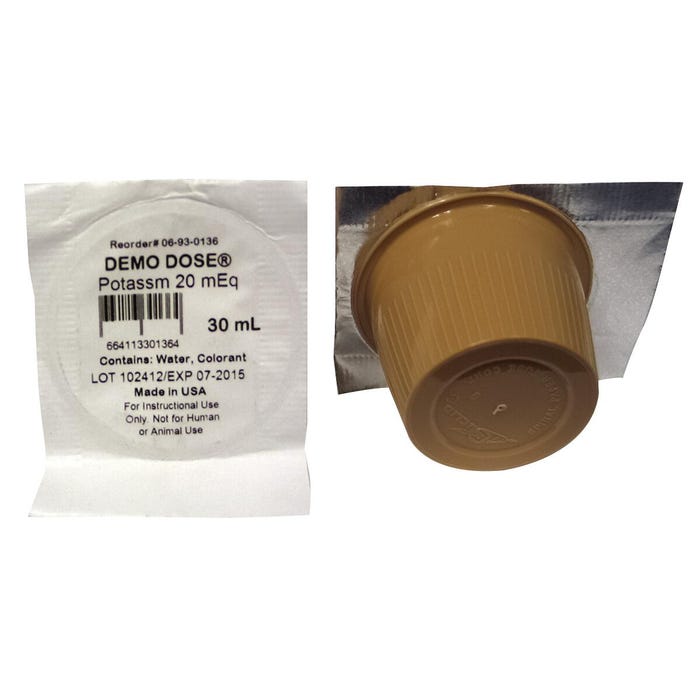 Demo Dose® Tub - K+ Potassm - 20 mEq 30 ml