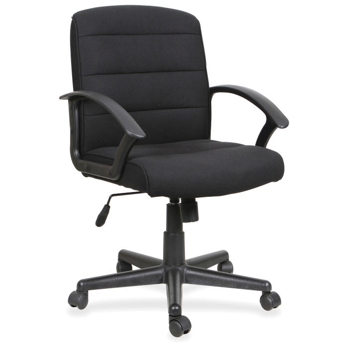 Lorell Task Chair, Fabric Seat and Back, Black