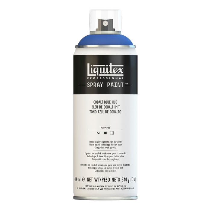 Liquitex Water Based Professional Spray Paint, 400 ml Aerosol Can, Cobalt Blue