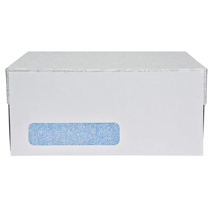 School Smart Kwik-Tak Security Window Envelope, No. 10, White, Box of 500