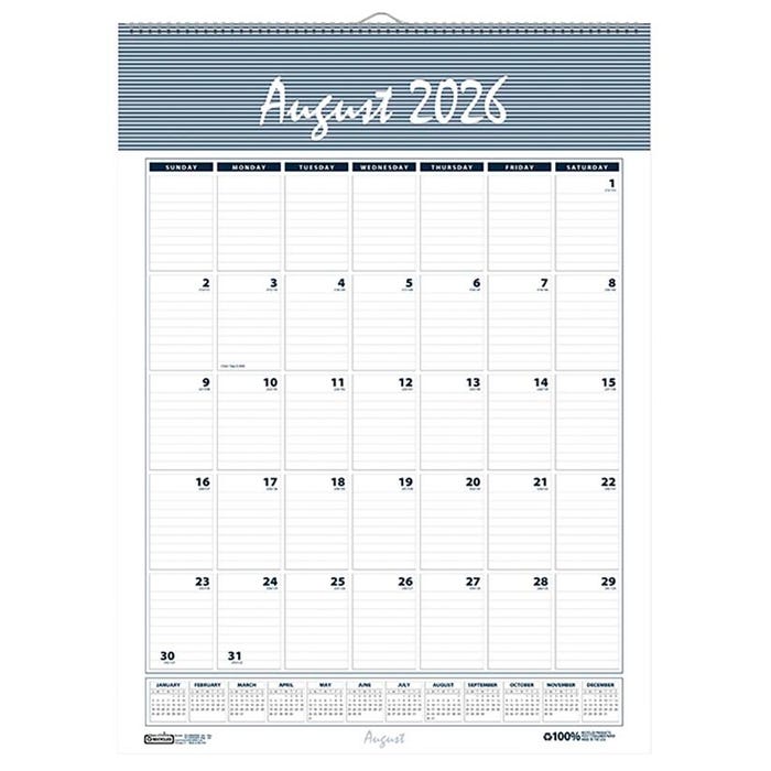 House of Doolittle Academic Wall Calendar, 12 Months, August 2026 to July 2027, 12 x 17 Inches, Bar Harbor
