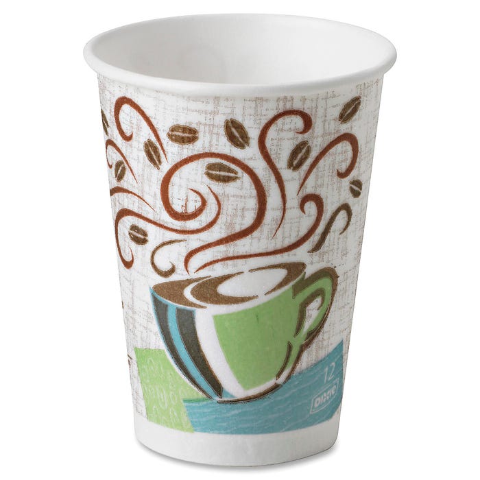 Dixie Foods Perfectouch Insulated Hot Cup, 12 oz, Pack of 1000