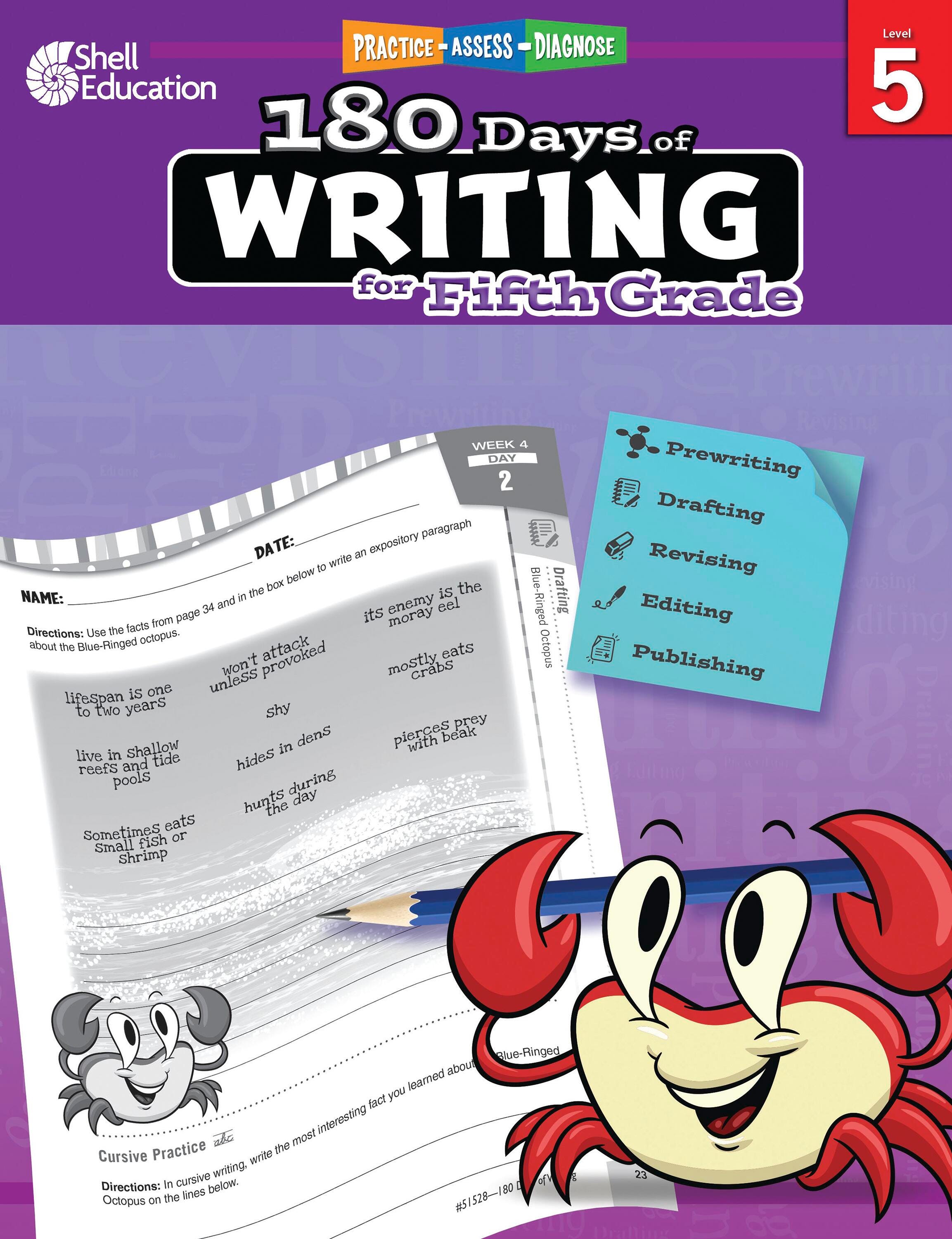 Shell Education 180 Days of Writing for Fifth Grade 1532038