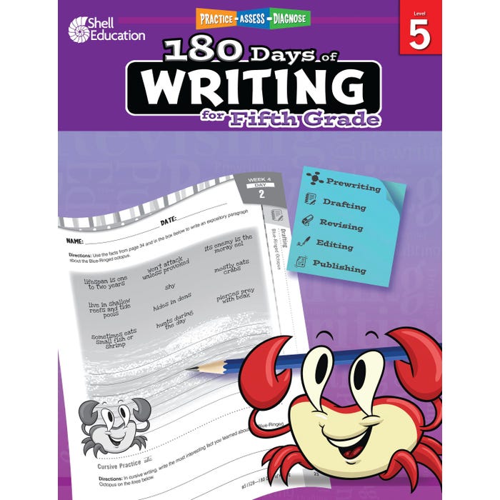 Shell Education 180 Days of Writing for Fifth Grade