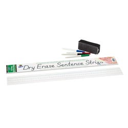 Pacon Dry Erase Sentence Strips, 3 x 24 Inches, White, Pack of 30, Item Number 1369508