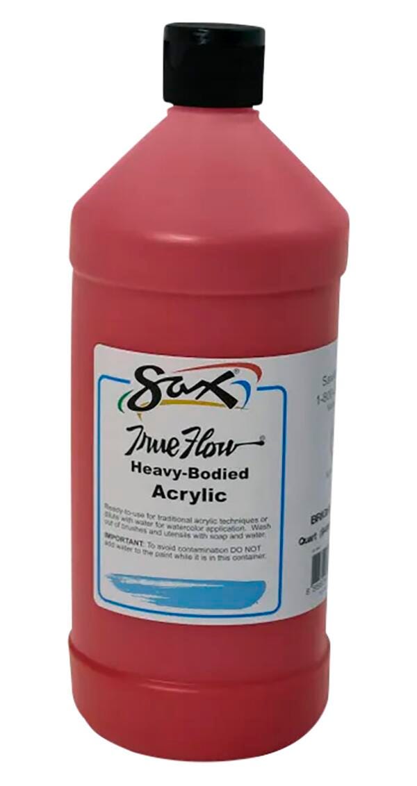 Sax Heavy Body Acrylic Paint, 1 Quart, Bright Red 1572474