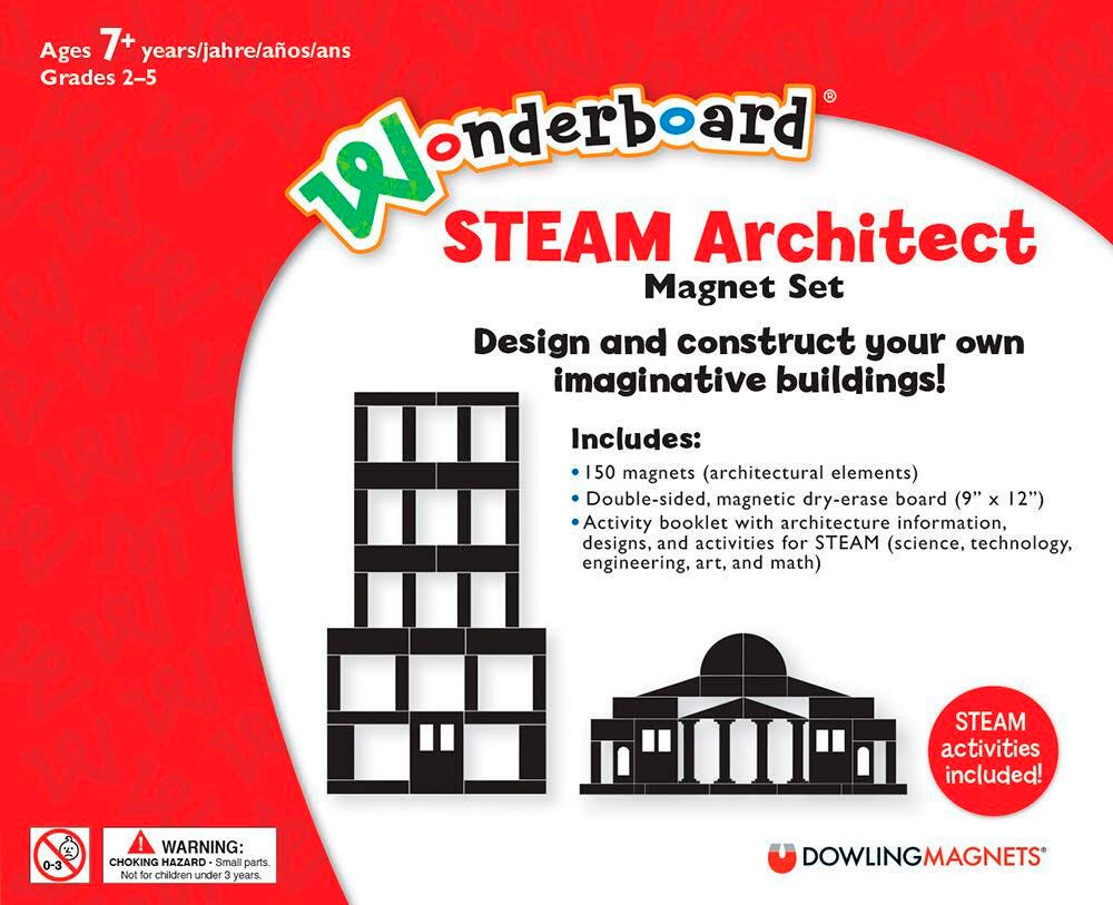 Dowling Magnets Wonderboard STEAM Architect Magnet Set, Item Number 2040121