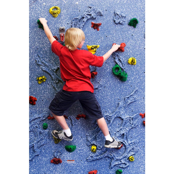 Everlast Magna Relief-feature Traverse Wall Package, 8 x 4 Feet, 2 Inch Red Mat