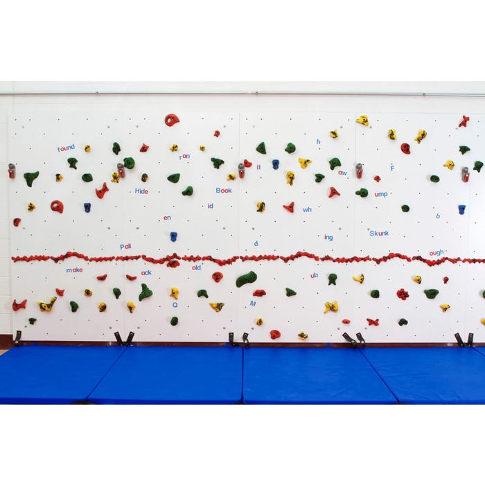 Everlast Discovery Dry-Erase Traverse 8 x 20 Feet Wall Package, Mat Locking System with 2 Inch Mats, Blue Mat